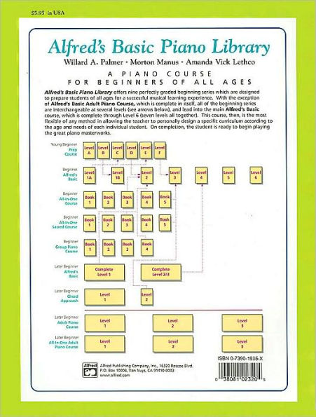 Alfred's Basic Piano Prep Course Activity & Ear Training, Bk C: For the Young Beginner