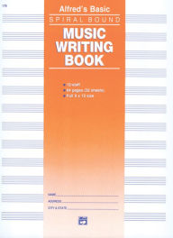 Title: 12 Stave Music Writing Book: Spiral-Bound Book, Author: Alfred Music