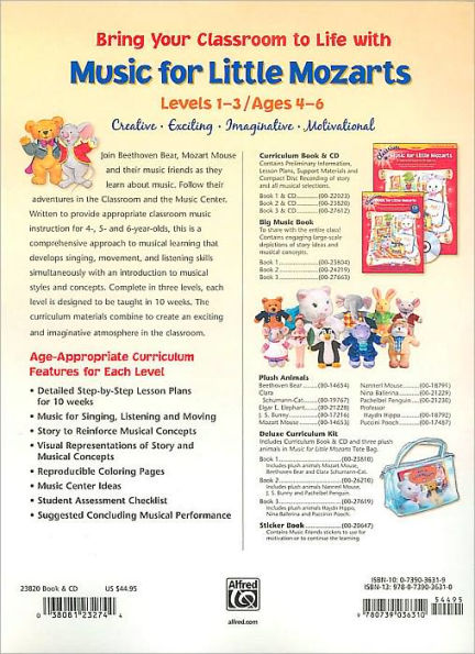 Classroom Music for Little Mozarts -- Curriculum Book & CD, Bk 2: 10 Sequential Lessons for Ages 4-6, Com Bound Book & CD