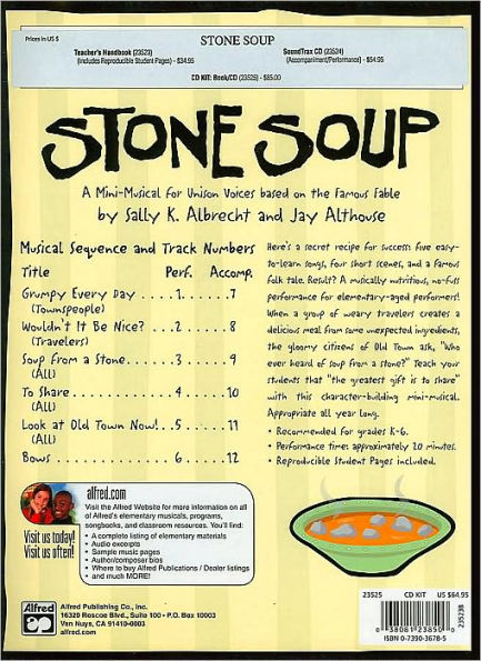 Stone Soup: A Mini-Musical for Unison Voices (Kit), Book & Online PDF/Audio