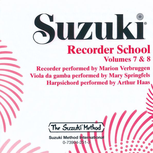 Suzuki Recorder School (Soprano and Alto Recorder), Vol 7 & 8