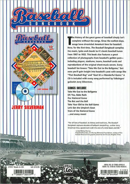 The Baseball Songbook: Songs and Images from the Early Years of America's Favorite Pastime, Book & CD