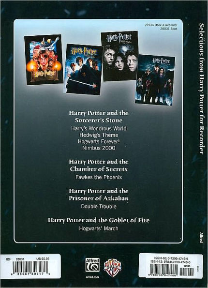 Selections from Harry Potter for Recorder