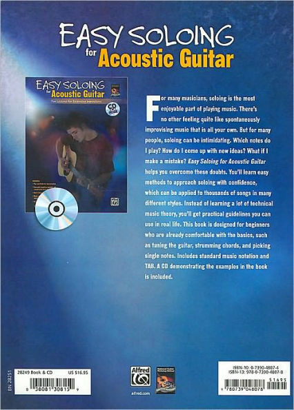 Easy Soloing for Acoustic Guitar: Fun Lessons for Beginning Improvisers, Book & CD