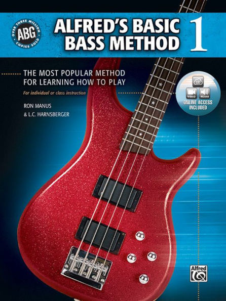 Alfred's Basic Bass Method, Bk 1: The Most Popular Method for Learning How to Play, Book & Online Video/Audio