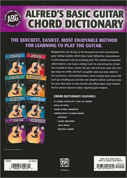 Alfred's Basic Guitar Chord Dictionary: The Most Commonly Used Fingerings, Selected for Easy Reference