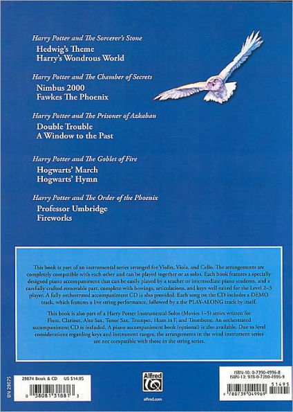 Harry Potter Instrumental Solos for Strings (Movies 1-5): Violin, Book & Online Audio/Software