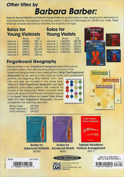 Fingerboard Geography for the String Class: A staff-note-finger recognition, theory, intonation, interval shifting system for violin, viola, cello, and bass