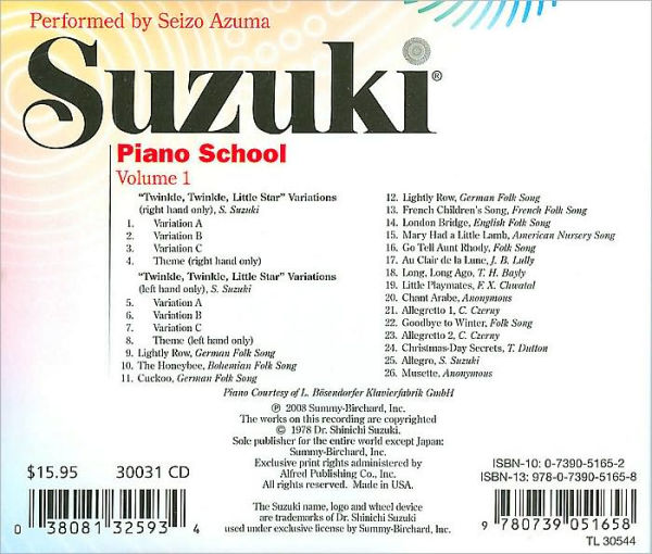 Suzuki Piano School, Vol 1