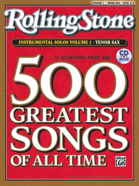 Selections from Rolling Stone Magazine's 500 Greatest Songs of All Time (Instrumental Solos), Vol 1: Tenor Sax, Book & Online Audio/Software