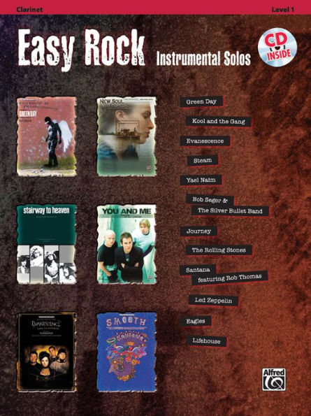 Easy Rock Instrumental Solos, Level 1: Clarinet, Book & Online Audio/Software