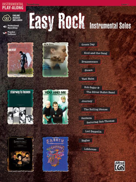 Easy Rock Instrumental Solos, Level 1: Trombone, Book & Online Audio/Software