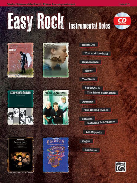 Easy Rock Instrumental Solos for Strings, Level 1: Viola, Book & CD