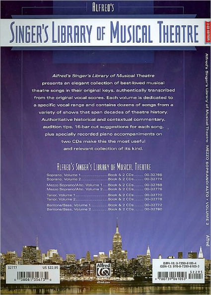 Singer's Library of Musical Theatre, Volume 2: Mezzo Soprano/Alto Voice