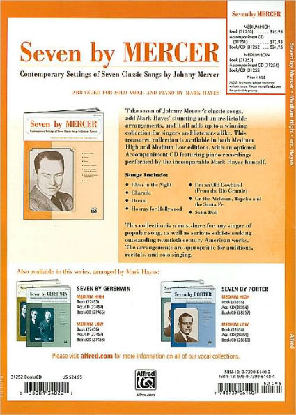 Seven by Mercer: Contemporary Settings of Seven Classic Songs by Johnny Mercer (Medium High)