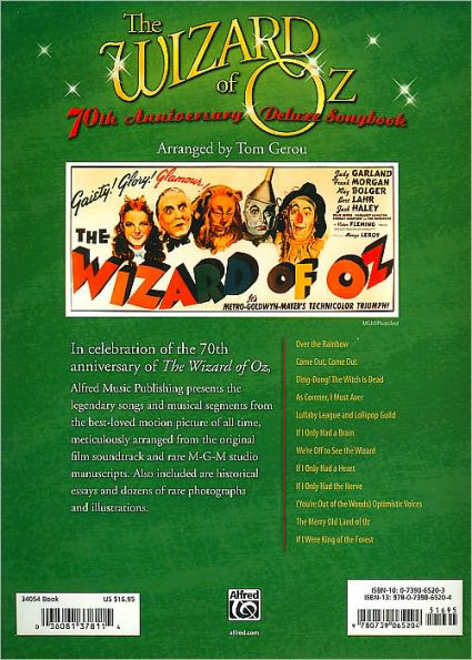 The Wizard of Oz: 70th Anniversary Deluxe Songbook: Five Finger Piano