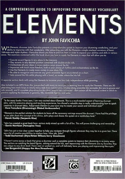 Elements: A Comprehensive Guide to Improving Your Drumset Vocabulary, Book & CD