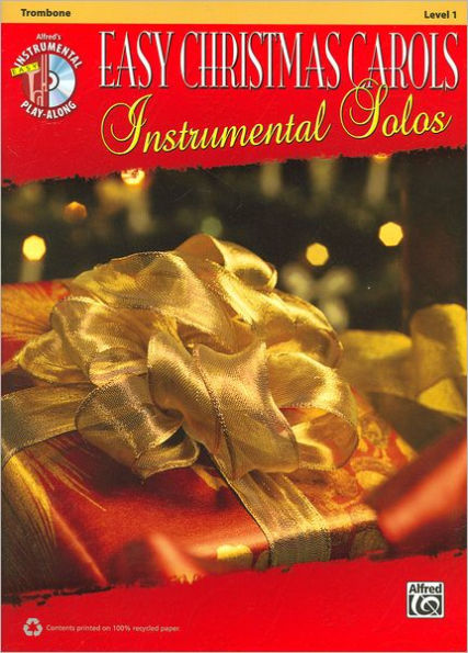 Easy Christmas Carols Instrumental Solos: Trombone, Book & CD