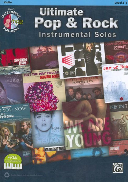 Ultimate Pop & Rock Instrumental Solos for Strings: Violin, Book & Online Audio/Software/PDF