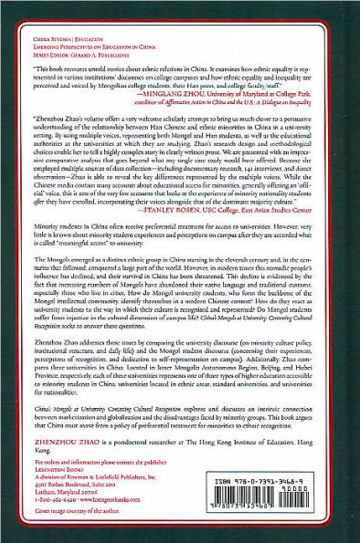 China's Mongols at University: Contesting Cultural Recognition