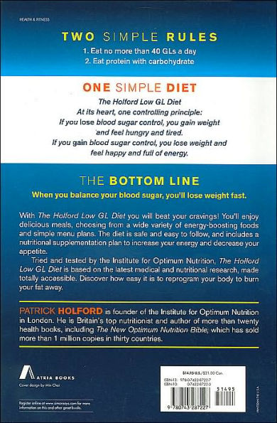 The Holford Low GL Diet: Lose Fat Fast Using the Revolutionary Fatburner System