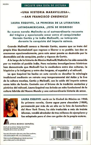 Malinche Spanish Version: Novela