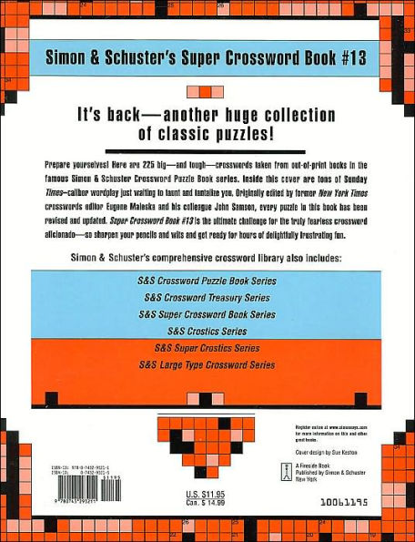 Simon & Schuster Super Crossword Puzzle Book #13: The Biggest and the Best