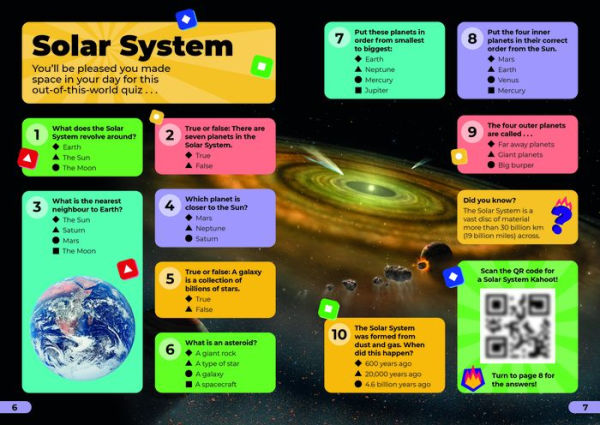 Kahoot! Quiz Time Space: 250 Trivia Questions (with QR Codes Inside for 150 Interactive Bonus Questions) - Educational Kids Quiz Book