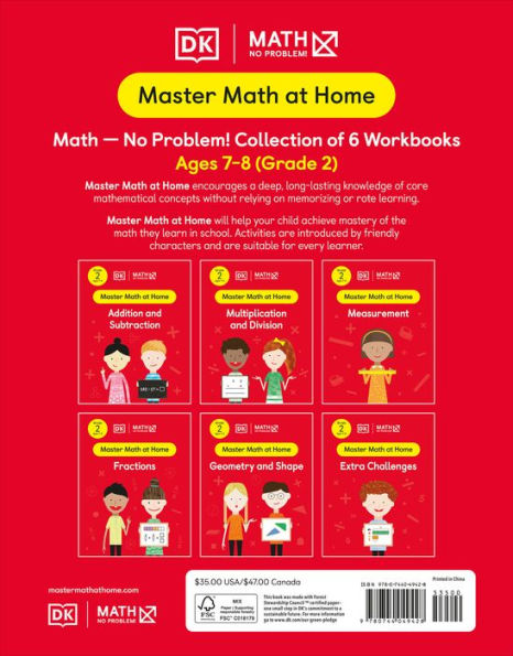 Math - No Problem! Collection of 6 Workbooks, Grade 2 Ages 7-8