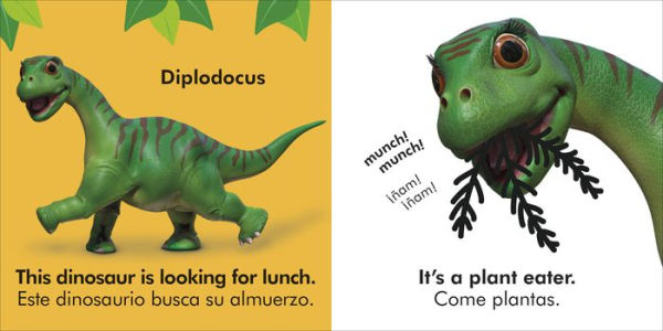 Bilingual Baby Touch and Feel Baby Dinosaur - Los dinosaurios bebé