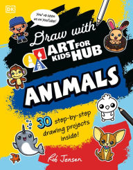 Free computer books download in pdf format Draw with Art for Kids Hub Animals MOBI PDB DJVU 9780744098884