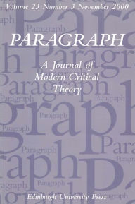 Title: Revisiting the Scene of Writing: New Readings of Cixous: Paragraph Volume 23, Issue 3, Author: Julia Dobson