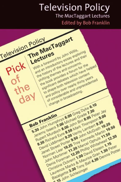 Television Policy: The MacTaggart Lectures