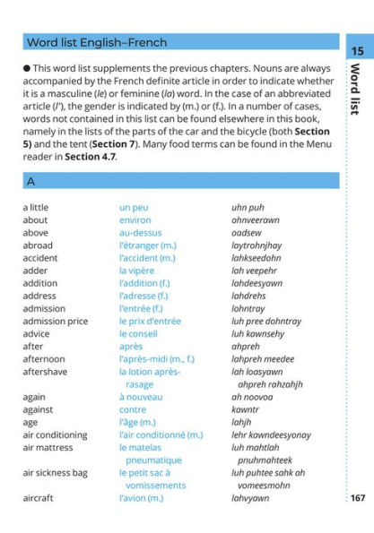 AA Phrasebook French