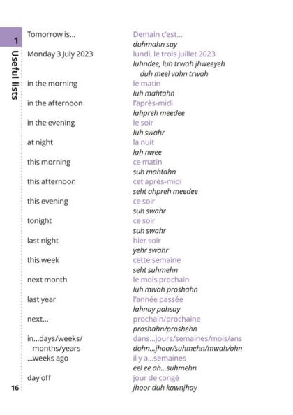 AA Phrasebook French