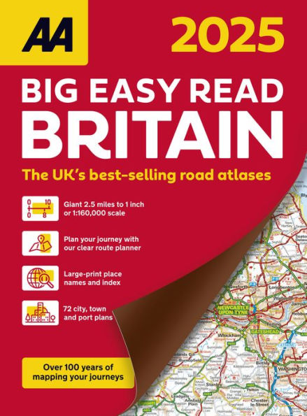 AA Big Easy Read Atlas Britain 2025 Paperback