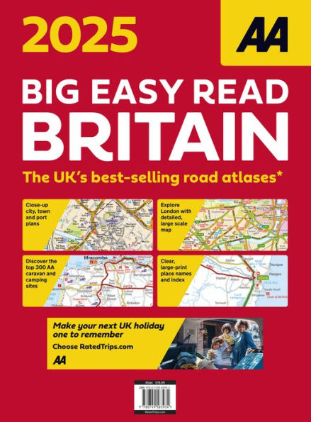 AA Big Easy Read Atlas Britain 2025 Paperback