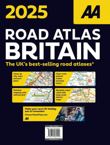AA Road Atlas Britain 2025 Spiral