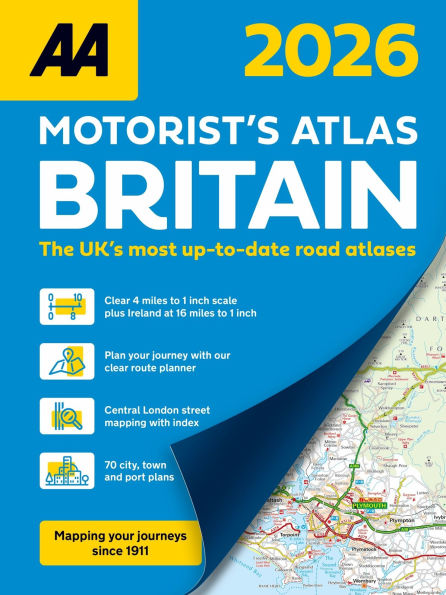 AA Motorists Atlas Britain 2026 Spiral
