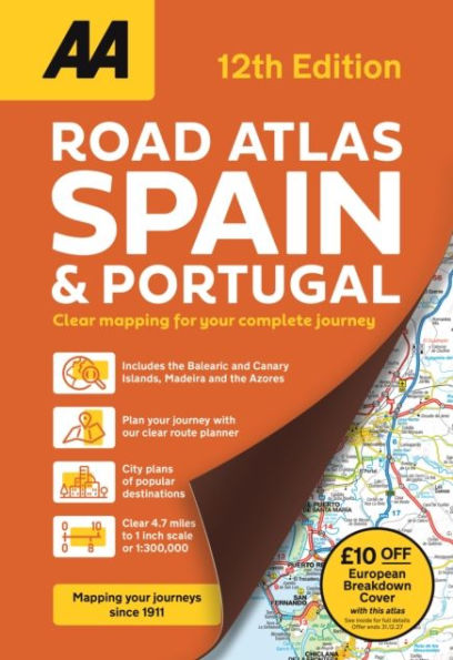 AA Road Atlas Spain & Portugal