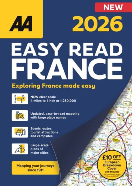 AA Easy Read Atlas France 2026