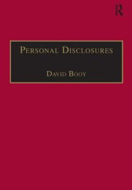 Title: Personal Disclosures: An Anthology of Self-Writings from the Seventeenth Century, Author: David Booy