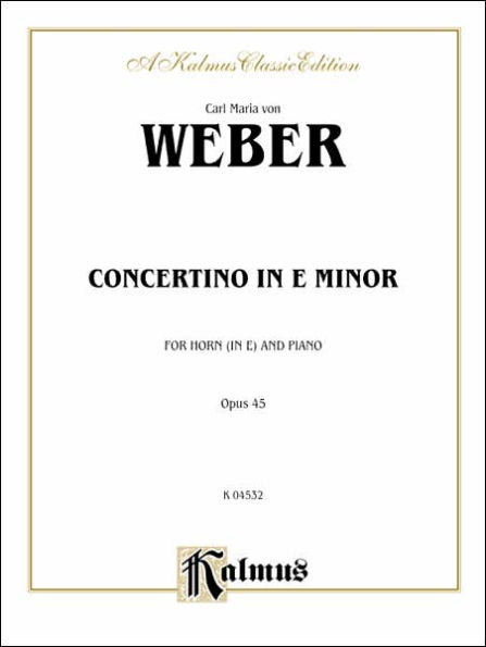 Concertino in E Minor, Op. 45 (Orch.): Part(s)