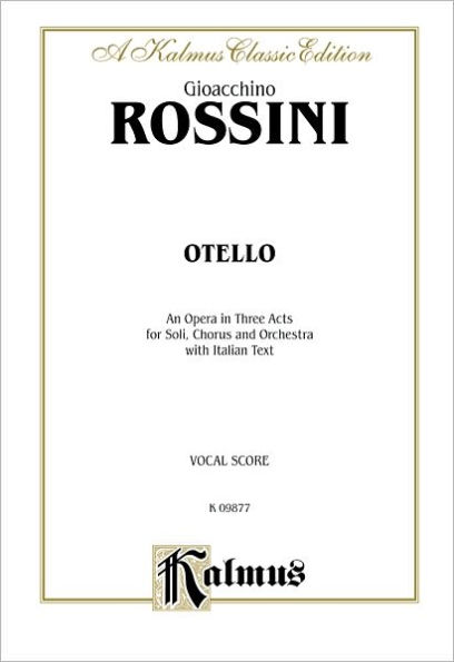 Otello: Italian Language Edition, Comb Bound Vocal Score