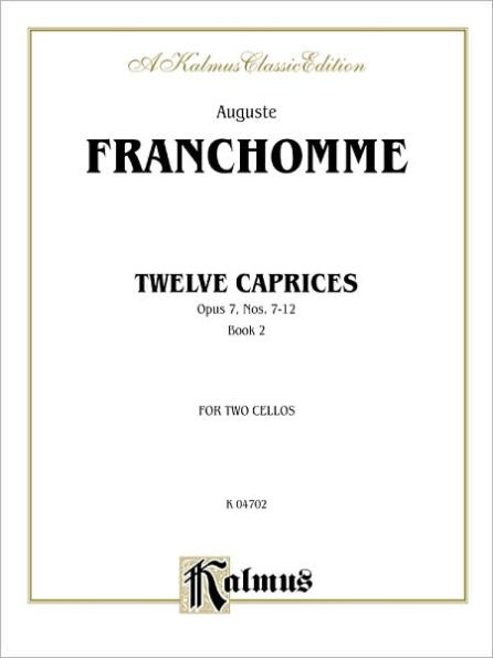 Twelve Caprices for Two Cellos, Op. 7, Bk 2: Score & Parts