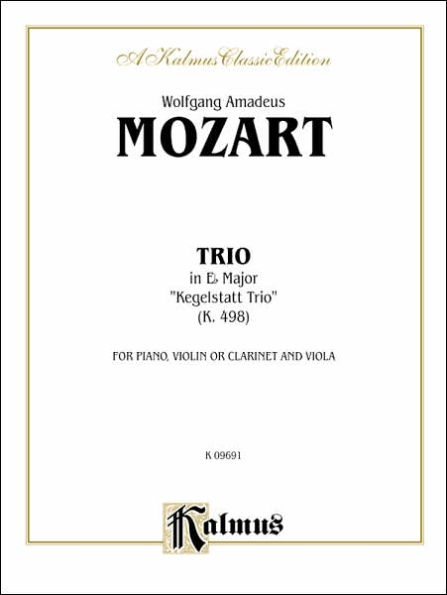 Trio in E-flat, K. 498: Piano, Clarinet, & Viola, Score & Parts