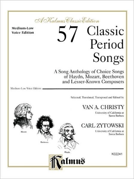 57 Classic Period Songs: Medium Low Voice, Comb Bound Book