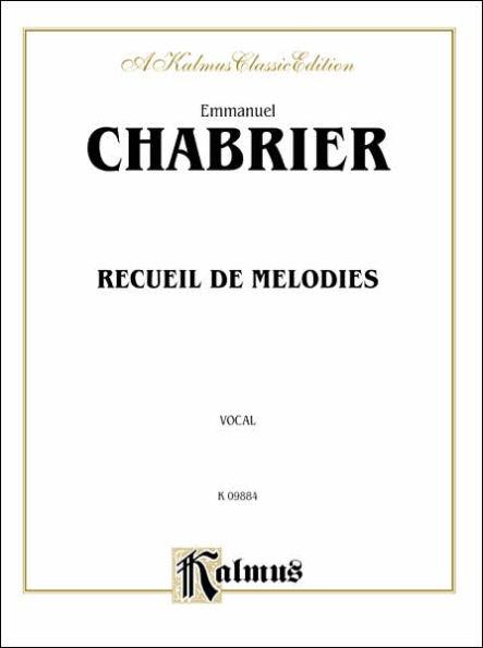 Recueil de Melodies: French Language Edition