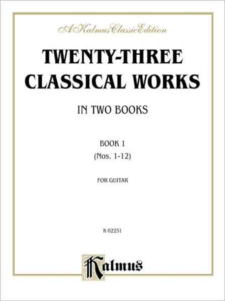 Twenty-three Classical Works for Two Guitars, Bk 1: Nos. 1-12