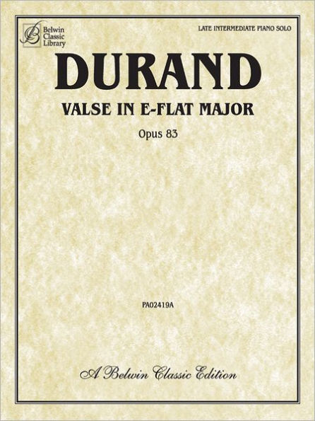 Valse in E-flat, Op. 83: Sheet